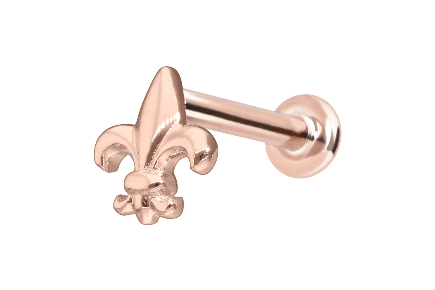 14 Karat Gold Labret Piercing mit Innengewinde LILIE